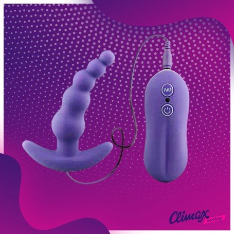 VIBRATING ANAL PLUG BEADS PROSTATE MASSAGER AD-028