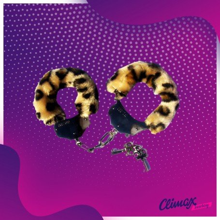 Fetish Fantasy Furry Cuffs in Leopard BDSM-005