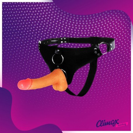 Mr. Limpy Whopper 7.8 Vibrating Female Lesbian Strap On SO-012