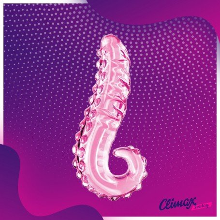 Kiss of Tongue Crystal Glass Dildo Anal Toy GD-002