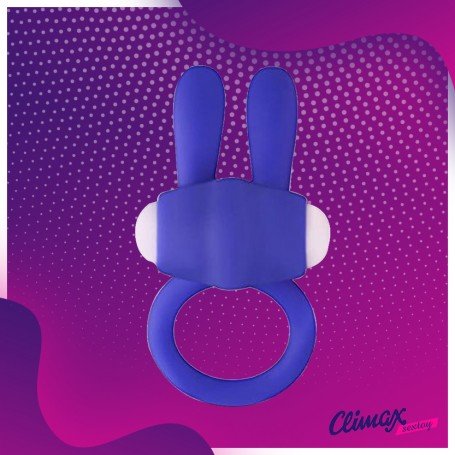 Kingfansion Mini Vibrating Rabbit Cock Ring (Blue) CR-017