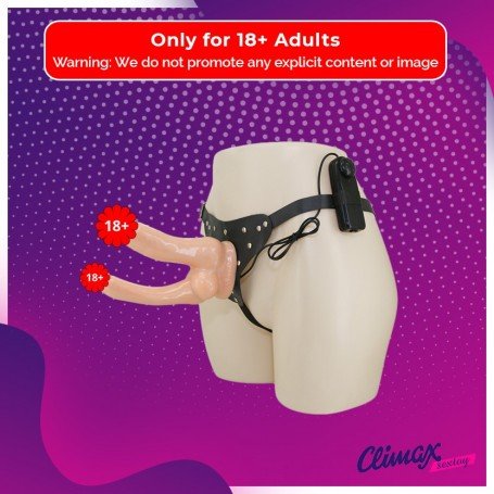 Baile Vibrating Strap-on Double Dildo with Realistic Balls SO-034